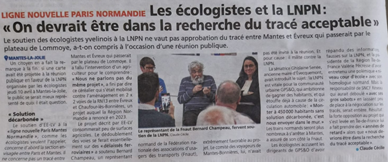 article du Courrier de Mantes